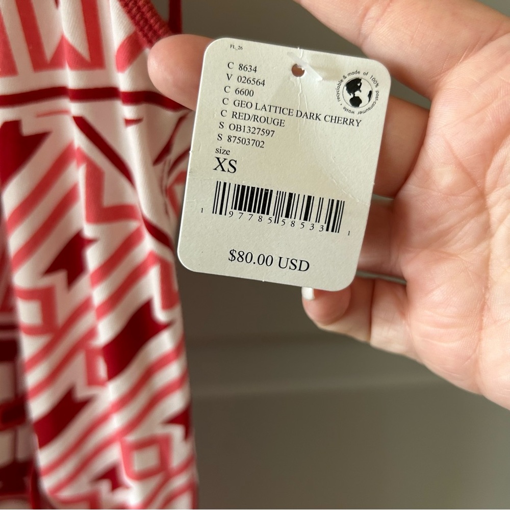 Free People Red and White Patterned Jumpsuit - Picture 5 of 8